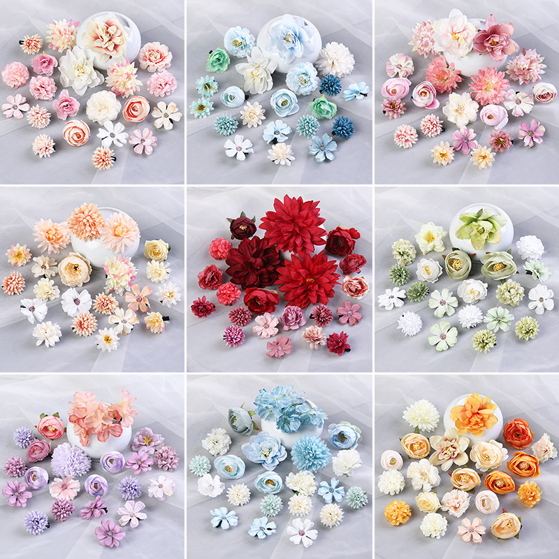 Flower Hairpin Set, Han Dynasty Silk Flower Hair Accessories, Ancient Style Lace Hairpin, Flower Headdress Accessories, Pain Bag Decoration Accessories