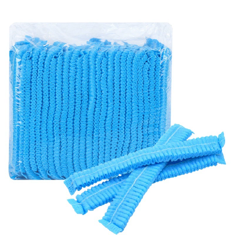 Одна Оптовая одноразовая Нетканая полоска, пылезащитная сетка для волос, колпачок для шеф-повара, кухонный головной убор, Пищевая Фабрика, Полоска, колпачок