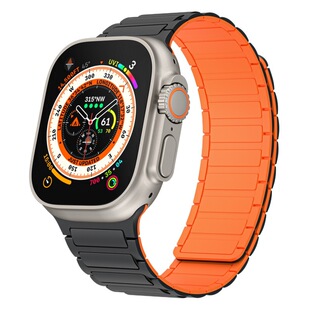 Применимо для Apple Watch Магнитный силиконовый ремешок appleiwatch10 поколения S9U с магнитным всасывающим ремешком