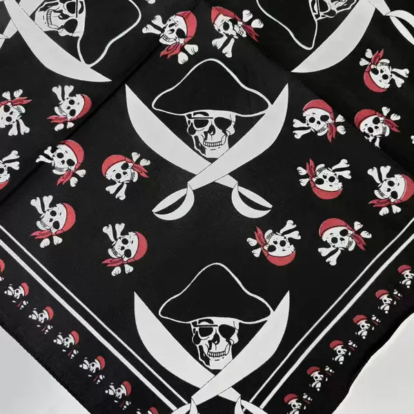 Cross-Border Polyester Headscarf Pirate Skull European and American Fashion Handkerchief Outdoor Cycling Sports Triangle Scarf Wholesale