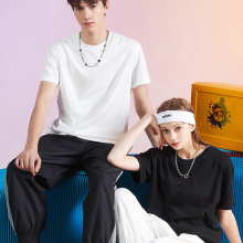 纯棉一件定制logoDIYT恤外贸拓展活动聚会班服圆领上衣定制短袖