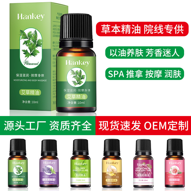 Korean Mugwort and Ginger Compound Essential Oil Body Massage Gua Sha Lavender Plant Extract Beauty Salon Massage Essential Oil