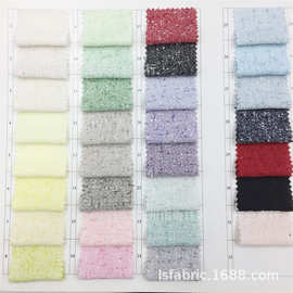 新款 小香风点点编织面料 双色 男女装服装 连衣裙马甲布料