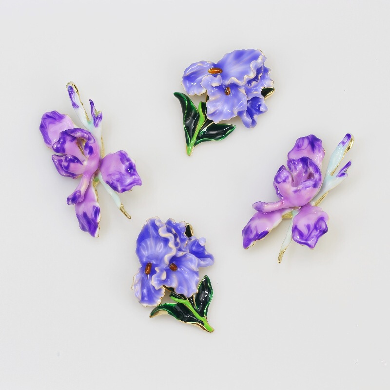 Second-Hand Romantic Purple Phalaenopsis Flower-Shaped Flower Plate DIY Accessories Hairpin Hair Accessories