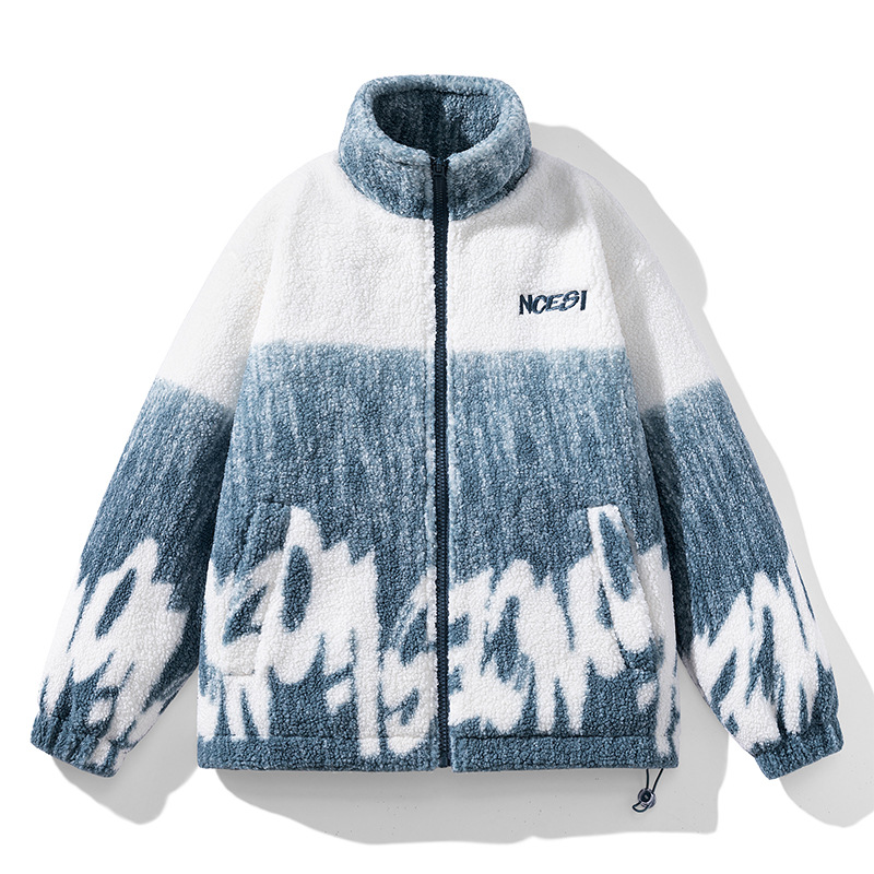 Herrenbekleidung Lammfelljacke Herrenmantel Winter dicke Fleecejacke Jugendstil Seidenbaumwolljacke Herren_voghion.com