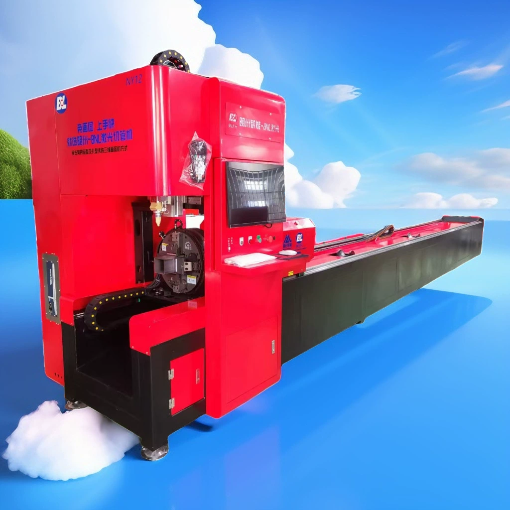 NY12 Mingzhou Интеллектуальный лазерный станок для резки труб поддерживает сложную графику, резку полых кромок