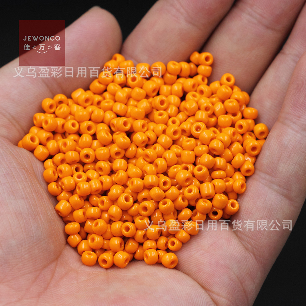 4mm light orange imitation porcelain sexy bead