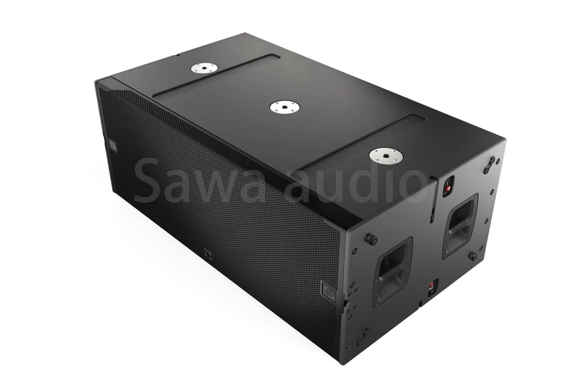 Dual subwoofer de 18 pulgadas equipo de sistema de sonido de matriz lineal al aire libre escenario profesional altavoz de alta potencia