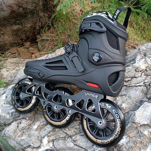 Large roller skates for men, adult speed skating roller skates, professional racing three-wheel skates, adult roller skates, flat flower shoes