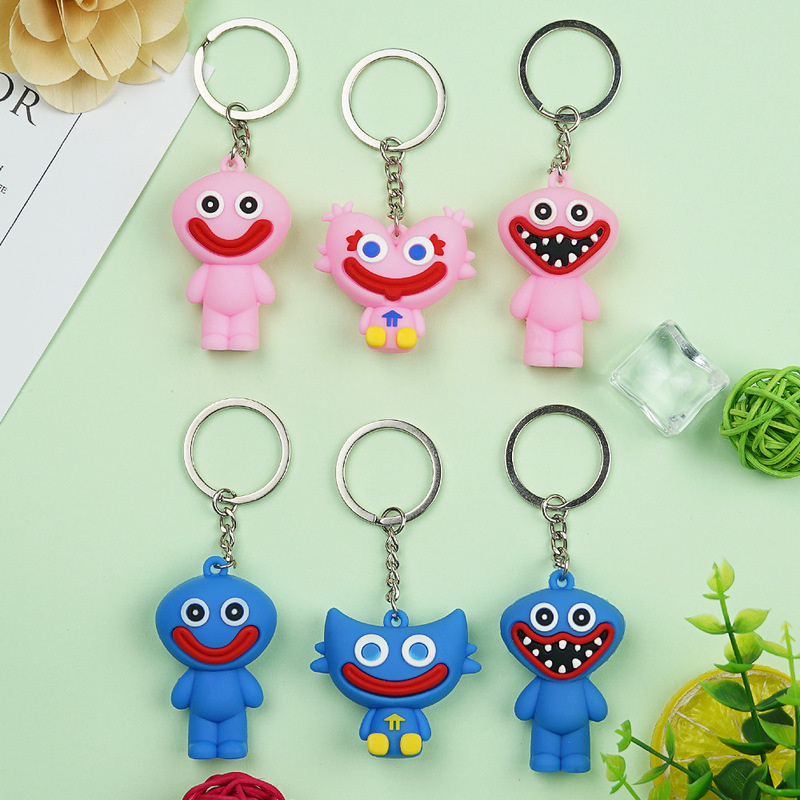 Wholesale DIY 3D Cartoon Poppy Keychain, Glue Bag Pendant, Soft Glue Keychain, Blind Box Doll