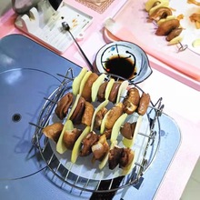 空气电炸锅配件304不锈钢双层烧烤架面包架蒸架烤肉串架烤箱通用
