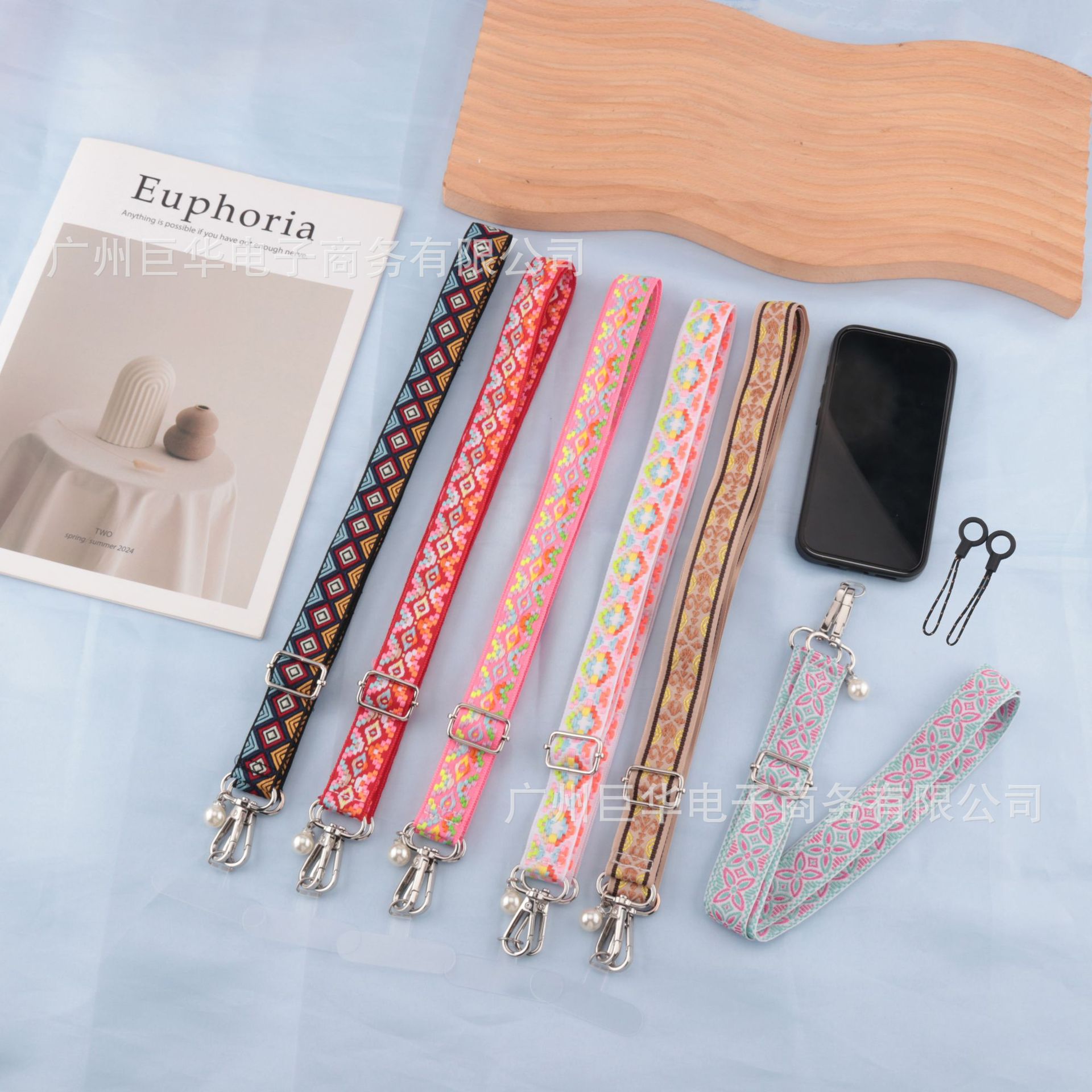 New 2.5CM diamond pattern mobile phone strap, ornament, accessory, single shoulder crossbody adjustable long shoulder strap, phone case strap