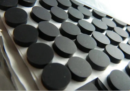 橡胶防滑垫片耐磨耐高温防震泡棉脚垫密封自粘网格圆形硅胶减震