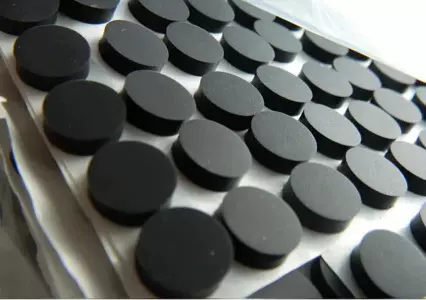 橡胶防滑垫片耐磨耐高温防震泡棉脚垫密封自粘网格圆形硅胶减震