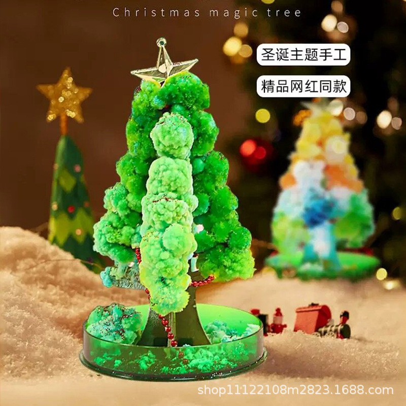 Magic Christmas Tree Paper Tree Will Grow Snowflakes and Bloom Magically Watered and Grow Crystals Colorful Christmas Gifts