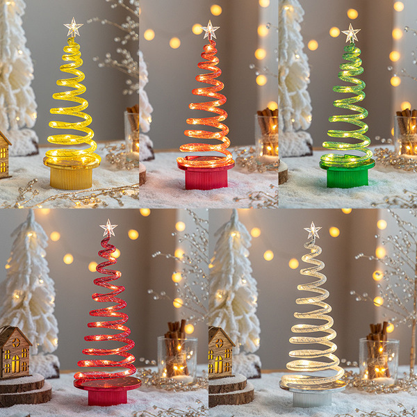 Cross -border desktop glow Christmas tree Christmas decorative props…