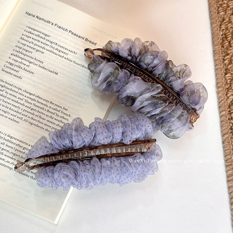 Fresh and sweet floral banana clip, 2026 new summer model, elegant ponytail clip for the back of the head Fresh and sweet floral banana clip, 2026 new summer model, elegant ponytail clip for the back of the head