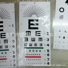 供应印刷广告印字LOGO标准对数视力表铭牌，3米5米标准视力表