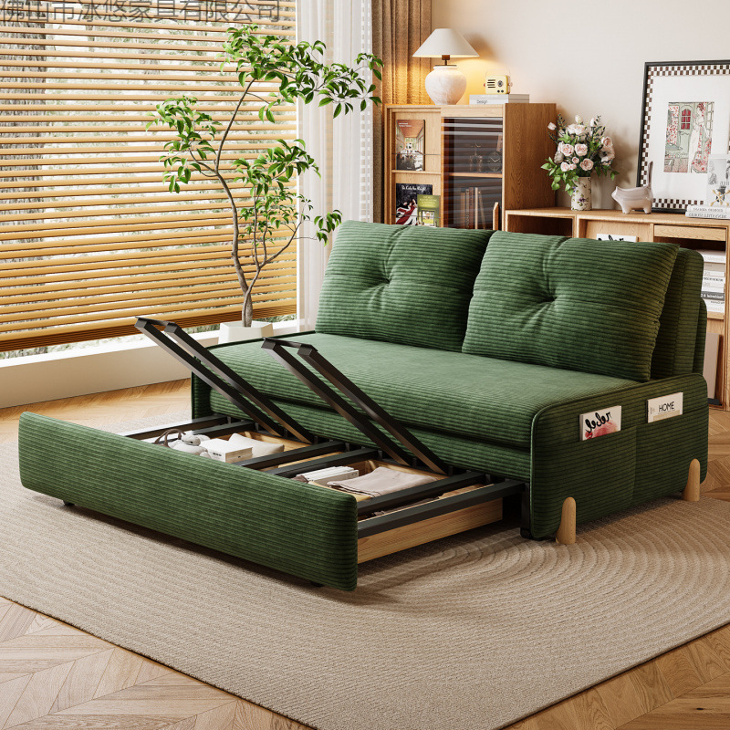 Armless Sofa Bed Study Apartment Rental House Foldable Multifunctional Double Two-In-One Sofa Bed Dual Use
