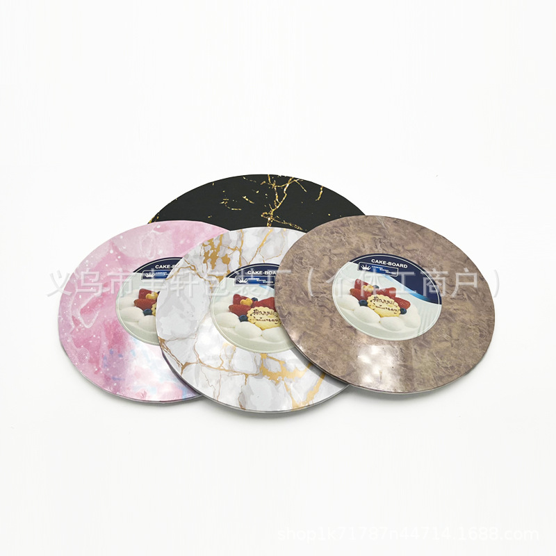 Fábrica directa de platino oro negro densidad placa de pastel base base de pastel de borde almohadilla de madera dura almohadilla de pastel
