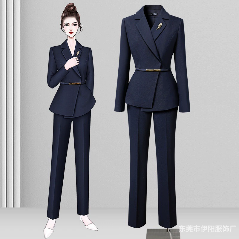 Профессиональный костюм для женщин, новая модель весна-осень 2025, униформа для администраторов отелей, рабочая одежда для сотрудников ювелирных магазинов, высококачественный.