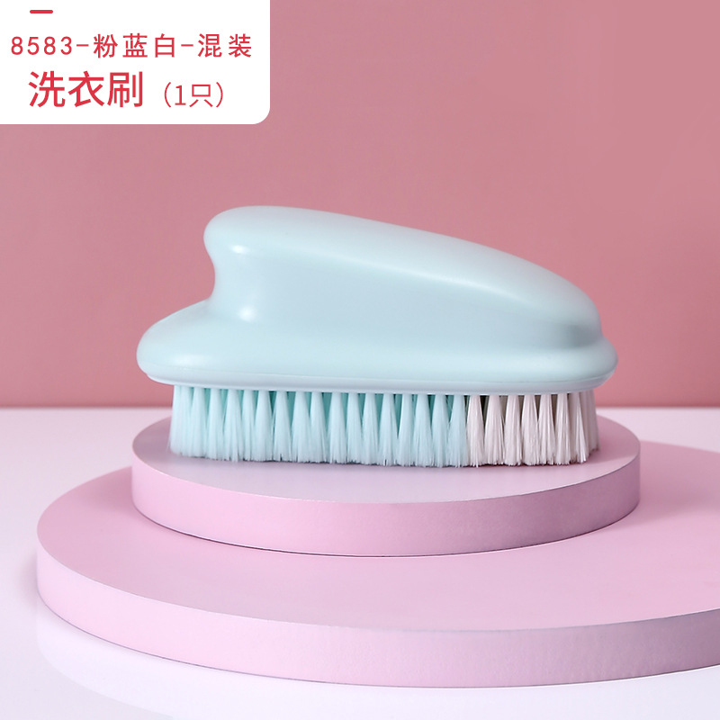 8583 세탁 브러시-파우더 블루와 화이트 혼합