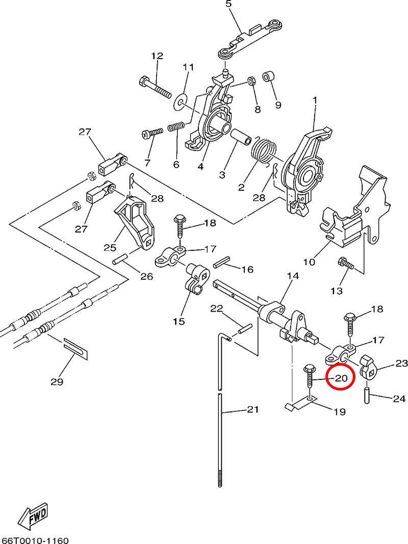 32)翟墨DEMONS舷外机船外橡皮艇冲锋舟六角法兰面螺栓90109-06M86