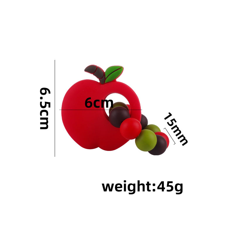 Nueva DIY creativo dibujos animados silicona fruta juguetes infantiles suministros fresa mango teether pulsera teether stick