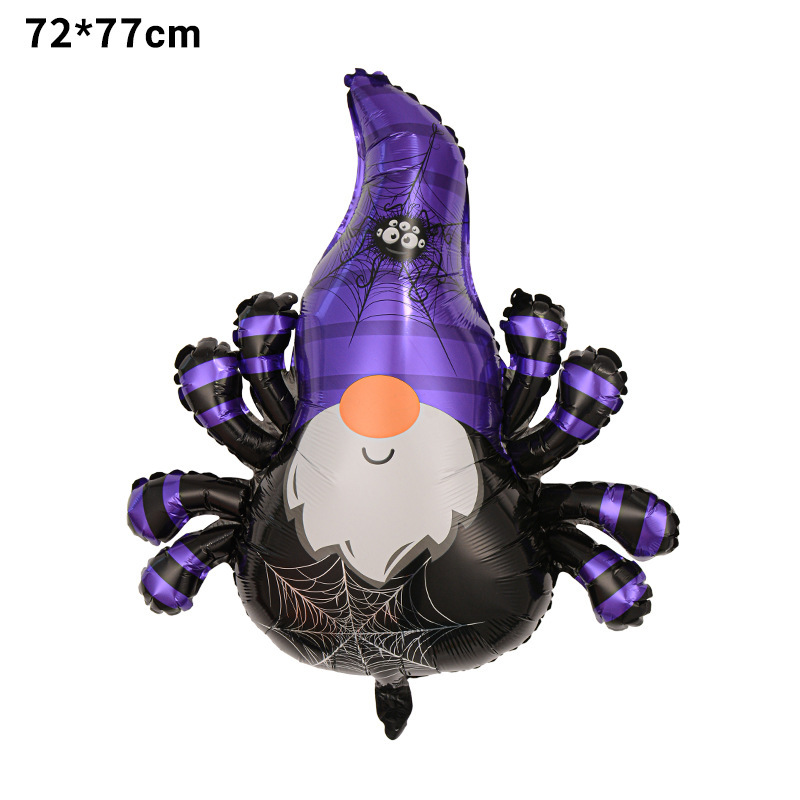 Globo de película de aluminio de Halloween nuevo tema de bruja de dibujos animados calabaza fiesta de Halloween diseño de globos en forma de fantasma