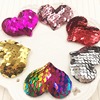 Two-color nail sequins heart-shaped, children's hairgrip handmade, hair accessory, wholesale