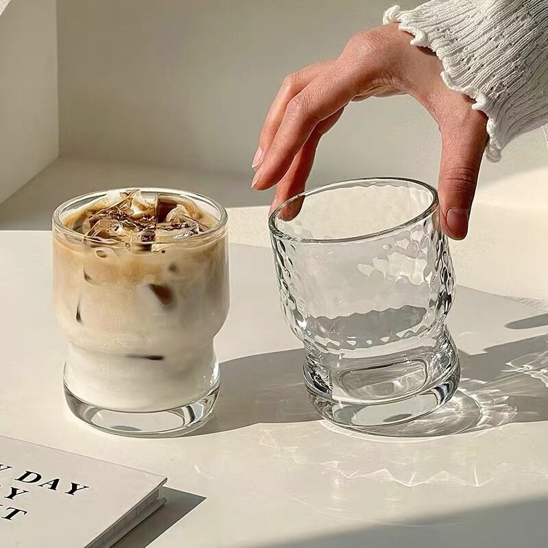 Ins Style Simple Glass Cup High-Looking American Coffee Cup Printed Logo Opening Gift Souvenir Glass Cup