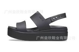 Crocs Brooklyn Wedge Platform Sandals Black