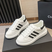 小白鞋2025春季新款男女款板鞋潮鞋百搭厚底休闲运动鞋情侣鞋