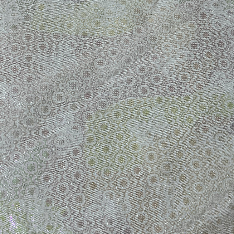 2025 nuevo gaza de malla gaza de malla flor estampado tela de color fantasma primavera y verano vestido de boda tela de niña