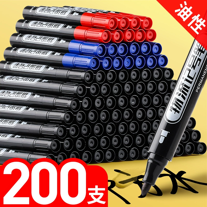 Маркер с большим наконечником, черный масляный водонепроницаемый маслостойкий невыцветающий маркер с одним наконечником, большая ручка для этикеток, толстый наконечник, большой наконечник