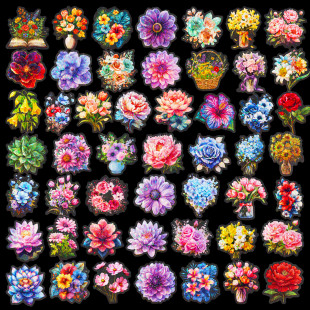 50���D�仨���N����ɫ����羳PET���|diy�b��W�W�������~��ˮ�N