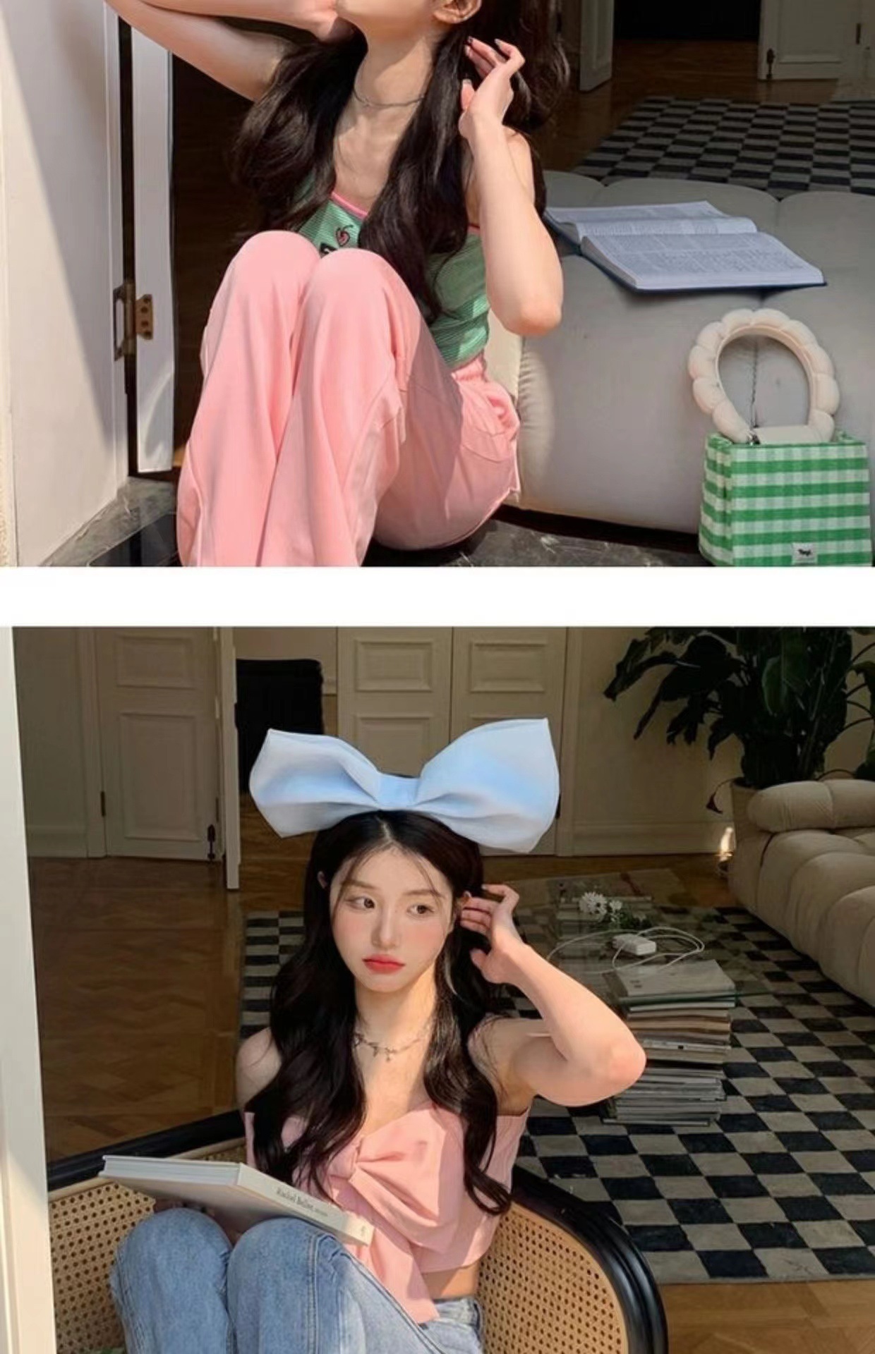 1 Piece Quantity Women's Sweet IG Style Bow Knot Handmade Hair Band