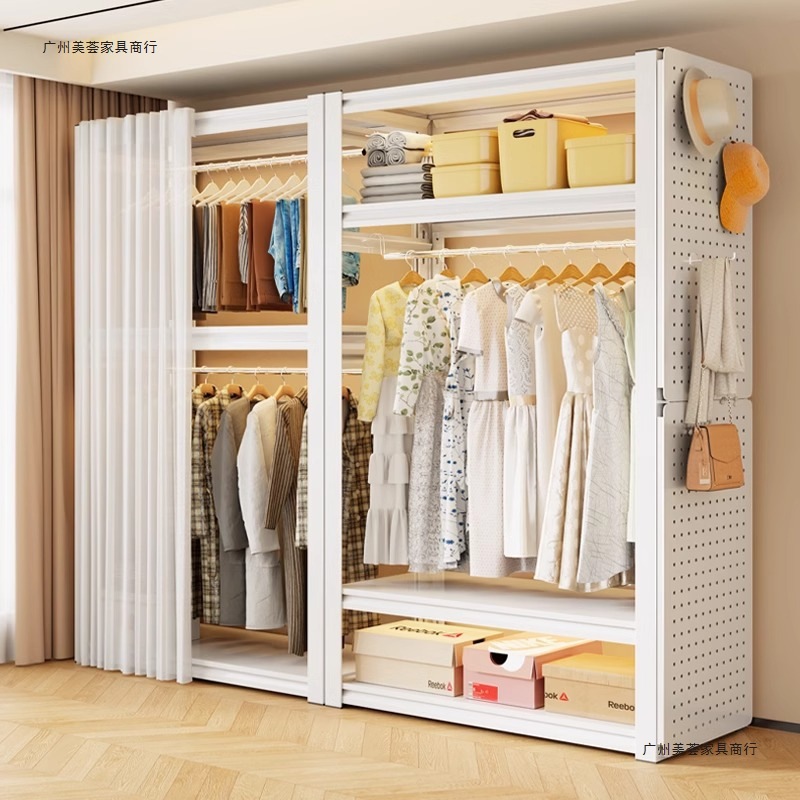 Shelf Fabric Wardrobe Household Multi-Layer Open Clothes Rack Bedroom Rental Room Wardrobe Coat Rack Storage Rack
