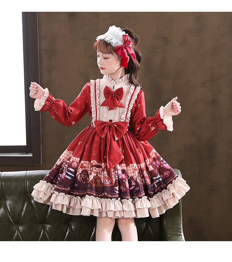 Christmas Xingyi Princess 2023 Autumn/Winter Little Girls' Fashionable Lolita Dress_voghion.com