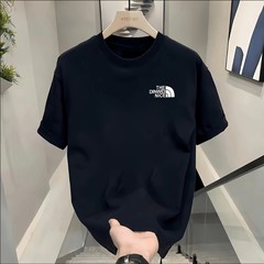 刺绣北脸家纯棉T恤衫男女同款情侣潮流刺绣宽松时尚百搭休闲短袖