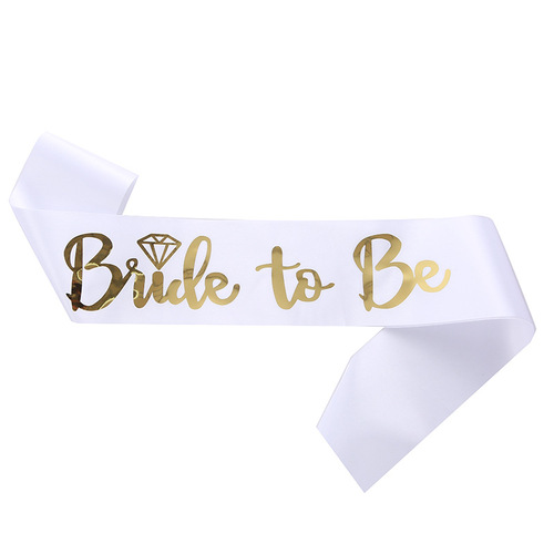 Single Party Bridesmaid Strap BRIDE TO BE Etiquette Belt Gold Foil TEAM BRIDE Sash Belt
