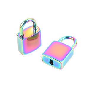 [Spot] Square lock luggage hardware padlock colorful notebook padlock zinc alloy padlock high quality