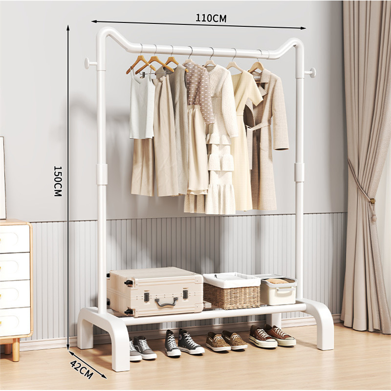 Percha de secado de ropa de piso dormitorio doméstico cuelga ropa plegable simple dormitorio interior móvil estante de sombrero de ropa fresca