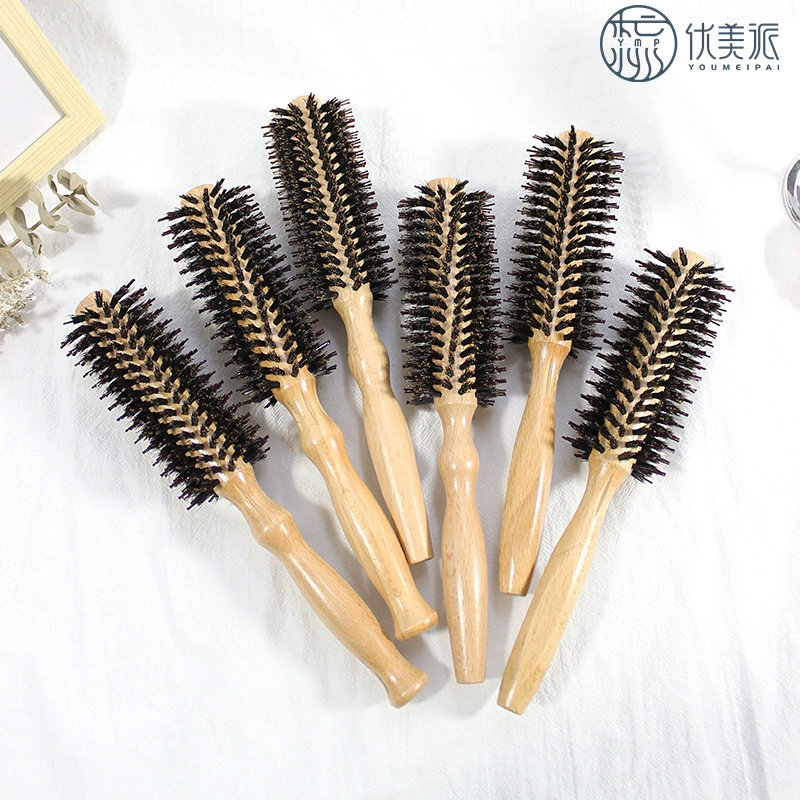 Фабрика оптовая буковая древесина устойчивая к высоким температурам кручение расческа антистатическая свиная грива расческа деревянная бытовая цветочная расческа