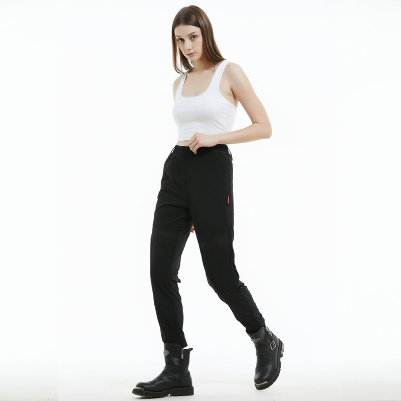 VOLERO motocicleta pantalones de montar verano de las mujeres malla de dos vías circulación transpirable motocicleta casual estiramiento pantalones resistentes a la caída