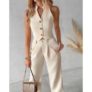 Tank top, trousers, set, European style