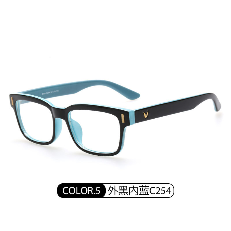 Nuevo estilo Coreano cuadrado gafas lisas 8084 gafas unisex marco puede ser equipado con miopía artística retro gafas lisas