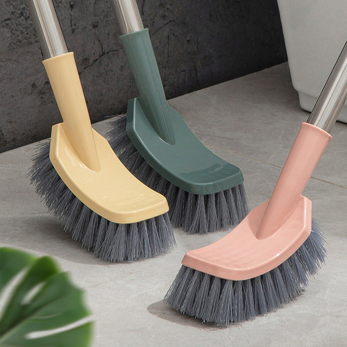 New toilet brush household cleaning long-handled brush bathroom plastic soft-bristled wall-mounted toilet artifact decontamination