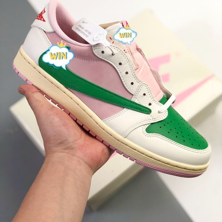 Company-level NK AJ1 low-top classic retro casual sports basketball shoes, unisex AJ1 with a distinctive inverted hook design