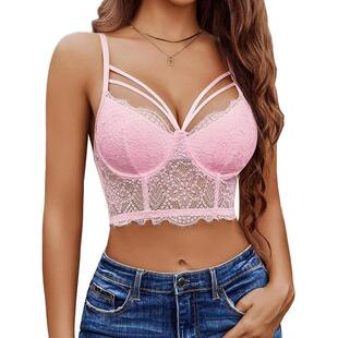 E 3411 Sexy Lace See Through Bustier Top �Ը��ٽz����